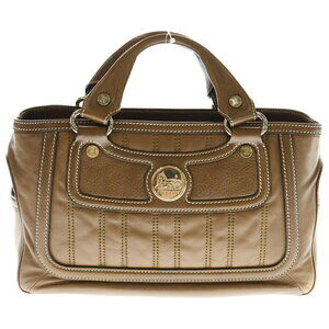 Celine Boogie Bag Handbag Brown Leather